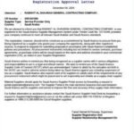 Saudi Aramco registration approval letter, December 2024